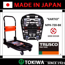 KARTIO Series platform truck with durability, strong structure and low noise. Manufactured by Trusco. Made in Japan (flat cart)